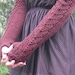 Fire Gauntlets -- Red/Orange Lace Fingerless Armwarmer Gloves Handknitted