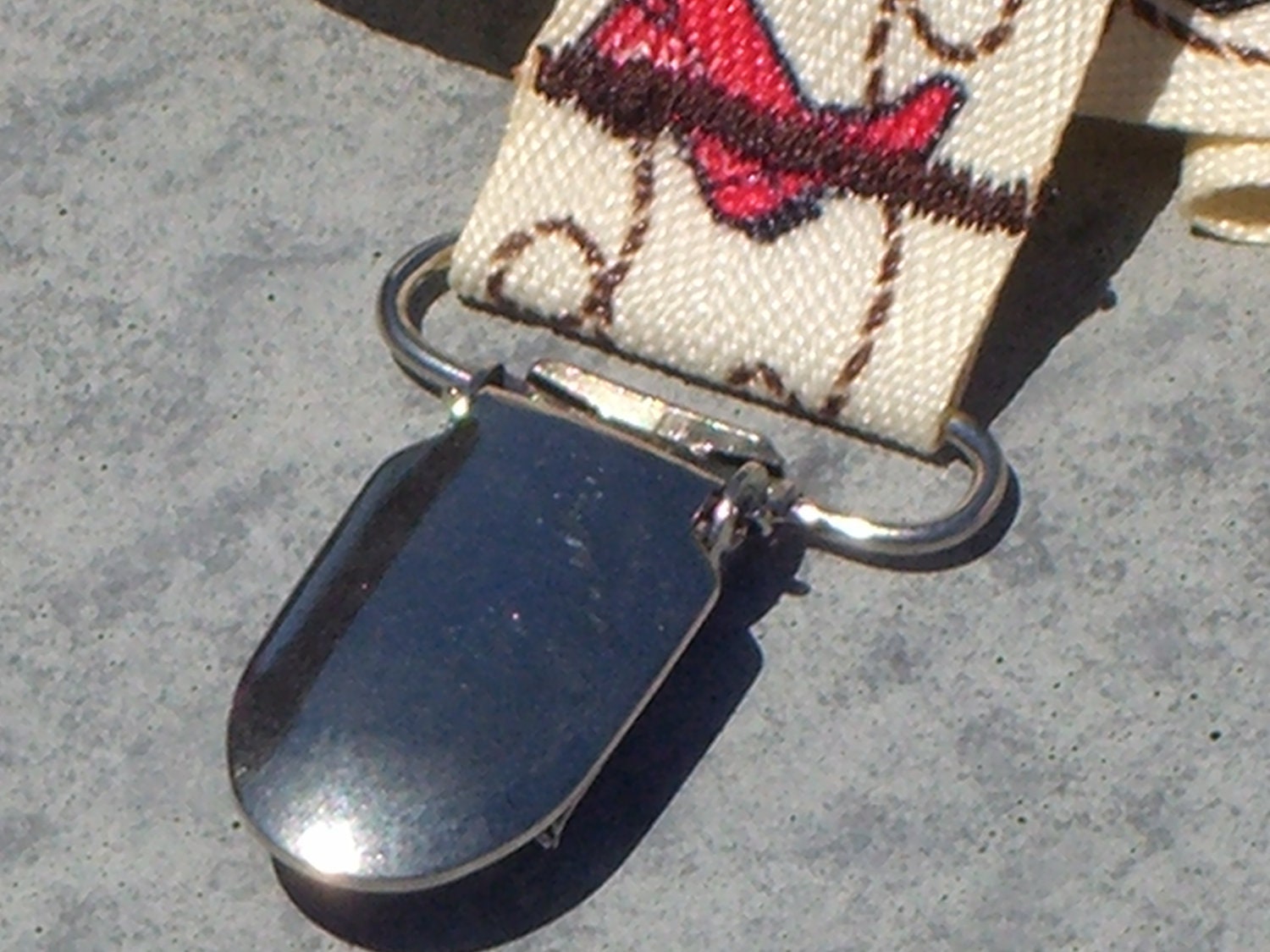 Pacifier clip western cowboy boots