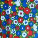 Cute Vintage 70s Flower Fabric Adorable Tulips and Daisy Lime Green Red White Blue Yellow Peter Pan Bottom Weight Cotton CBF