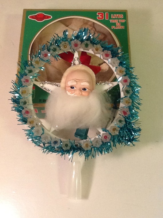 Vintage Santa Tree Topper in Original Box by inthewrongdecade