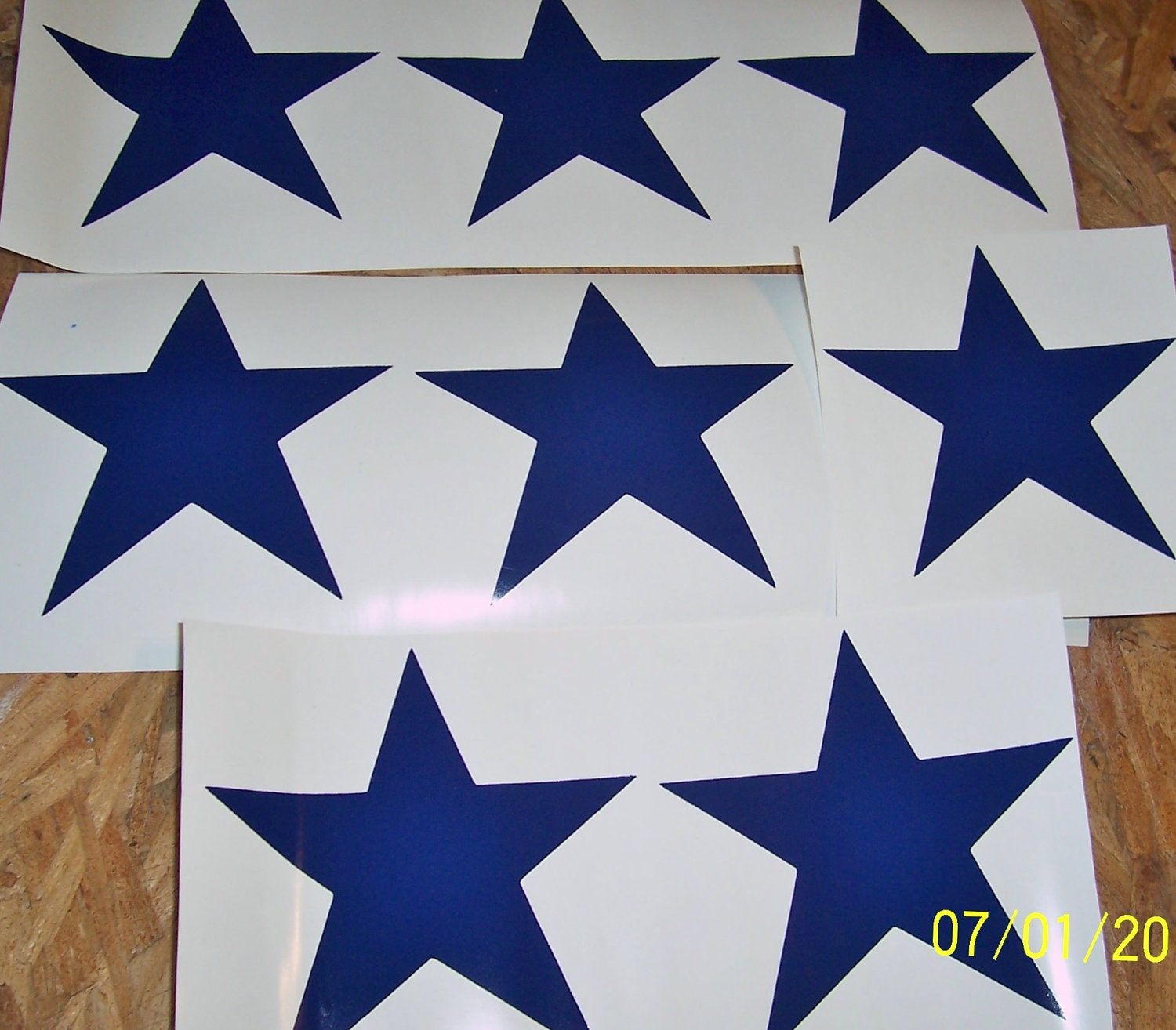 8 Navy Blue Vinyl Star Decals Navy Blue Star Wall Decal
