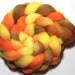 Handpainted Roving - Citrine - Falkland wool, 4 ounces.