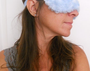 Blue Minky Sleep Mask