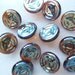 Aqua Glass Iridescent Buttons
