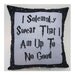 Harry Potter Cross Stitch Pillow, Black and Gray Pillow, I Solemnly Swear That I Am Up To No Good