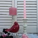 2 Little Love Birds / Romantic / Whimsical / Girls Room / Pink Birds