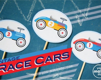 race cars, vintage race car party, race car party, race car birthday, boy birthday, first birthday boy, 1st birthday boy, car party supplies