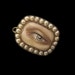 RESERVED for Susan- First Payment-Victorian Pearl Locket w Miniature Lover's Eye Painted in 2012
