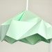 Snowflake: Origami Paper Lamp Shade / Lantern - Mint