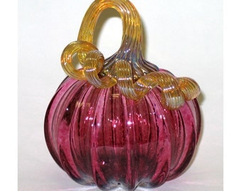 Hand Blown Glass Pumpkin