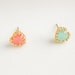 heart earrings CHOOSE ONE coral / mint