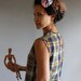 1960's plaid blouse
