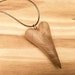 Wood jewelry wooden heart necklace pendant unique lucky charm cedar friendship jewellery woodworking