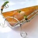 RESERVED Incense Burner Holder Stained Glass Russet Orange