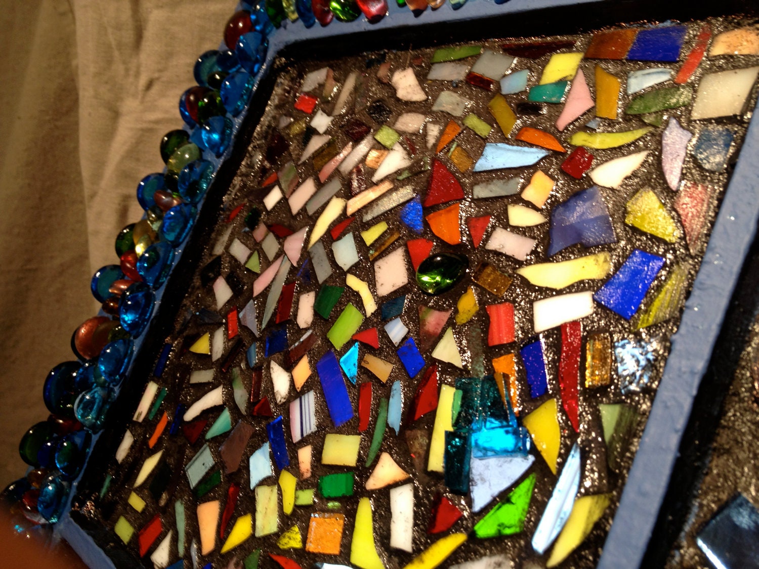 Mosaic Stained Glass Confetti Style Vintage by KristisWhimsey