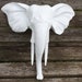 Wall Mount Elephant Head / Faux Taxidermy / Wall Decor / Modern / Glossy White