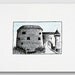 Ink drawing - Original black and white ink painting - Castle building illustration A4 size 12x8 Home decor Nursery wall art