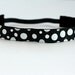 Black and White Dot Non-Slip Headband - 7/8"