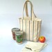 Jars to Go Bag - blue and red stripe mason jar lunch tote