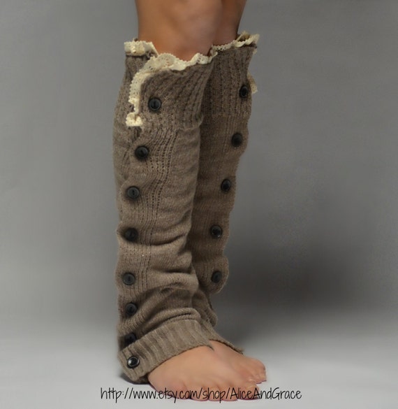 Items similar to SALE...SALEButton Camel Legwarmer Boot Sock leg warmer