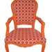 Reserved for Mitchellbride Refurbished Vintage Wooden Orange Arm Chair