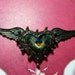 Peacock heart and wings pendant necklace by vintagerust