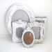 Vintage White Picture Frames - Ornate - With Glass - Set of 5 - Shabby Chic - Wedding