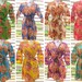 Bridesmaid kimono robes set of 4 - getting ready robes, wedding photo prop, spa wrap, bridesmaid gifts, bridal shower favor