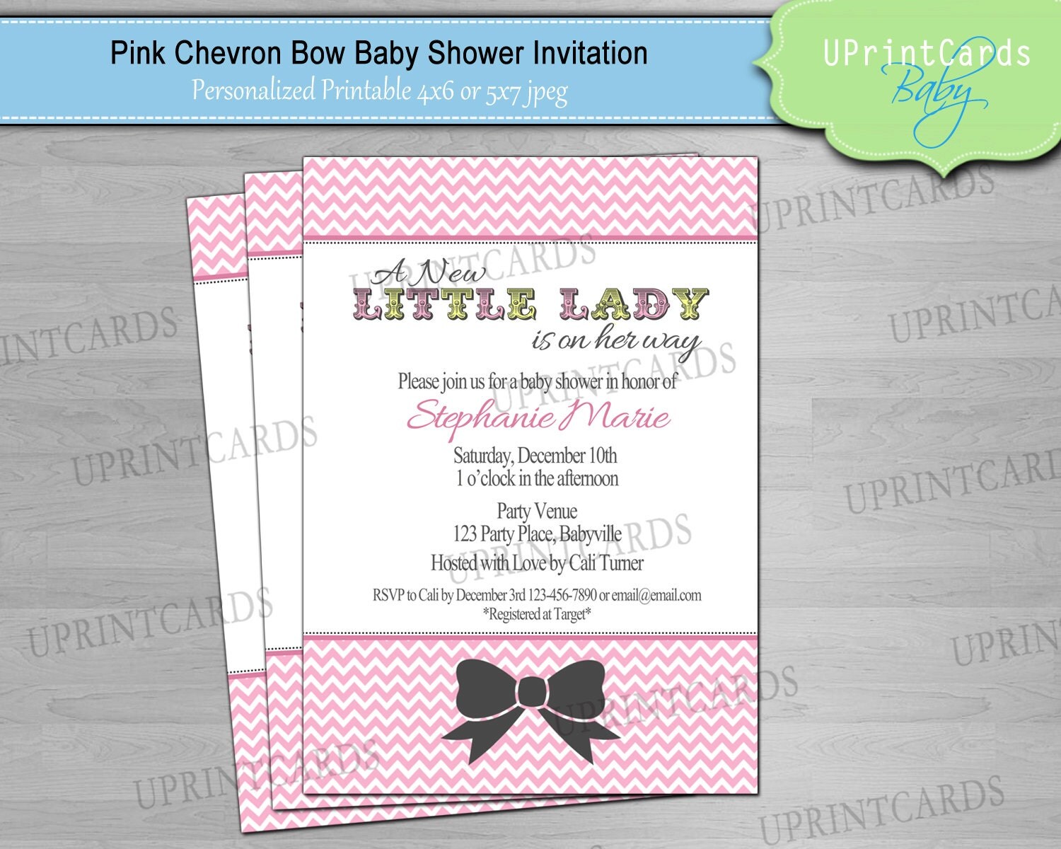 Little Lady Baby Shower Invitations 9