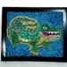 Custom Framed Alligator Mardi Gras Bead Mosaic 14 x 11 Wall Art