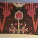 RESERVED FOR MARISSA (marmary55) Makeup Purse - Modern Ikat Linen Print in Bright Pink with Bright Magenta Zipper.