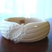 Vintage Hand Carved Italian Ivory Lucite Bangle Bracelet