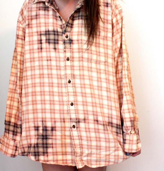 bleached flannel shirt