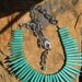 Turquoise Spike - Bib Necklace