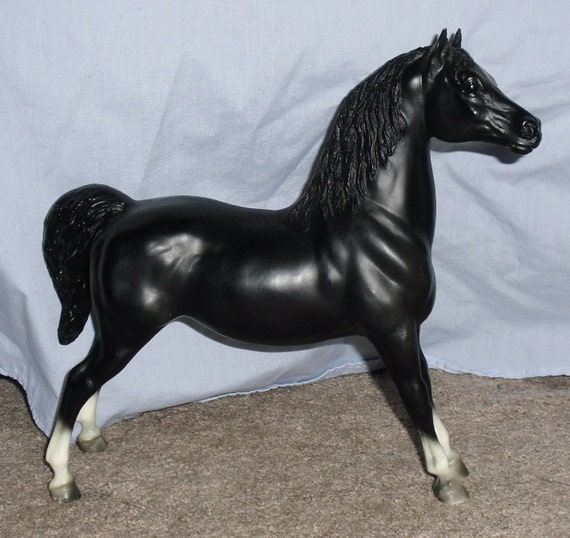 Vintage Breyer Black 1970s Stretched Horse