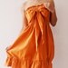 Party Princess Sweet Orange Mini Dress cotton