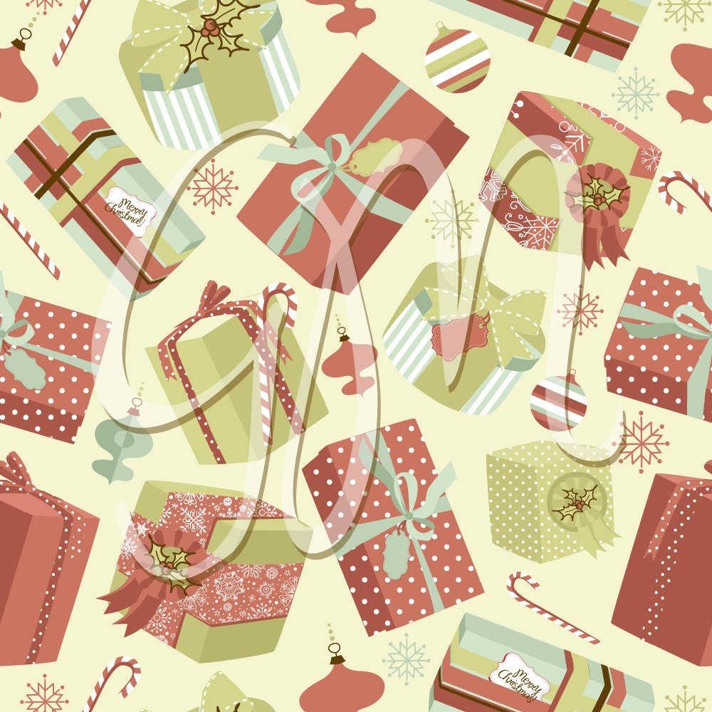 12 Christmas Digital Scrapbook Paper pack for by GraphicMarket