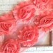 1 Yard Shabby Rose Trim- Peach Color- DIY Headband/Hair Bow/Hair Clips Supplies