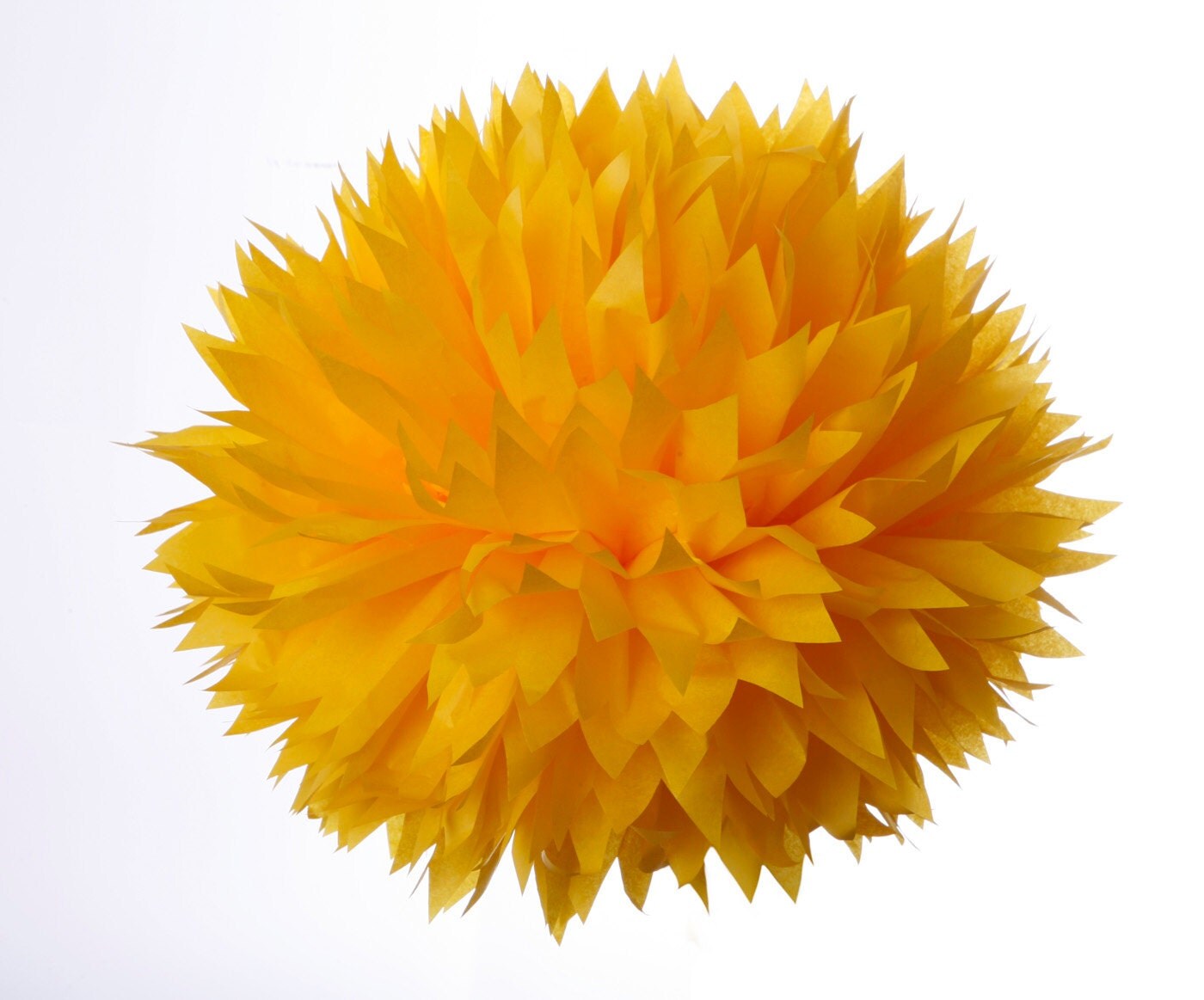 Bright yellow 1 Large tissue paper pom poms