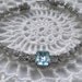 RESERVED Vintage Rhinestone Bracelet c1950 Aqua Blue and Clear