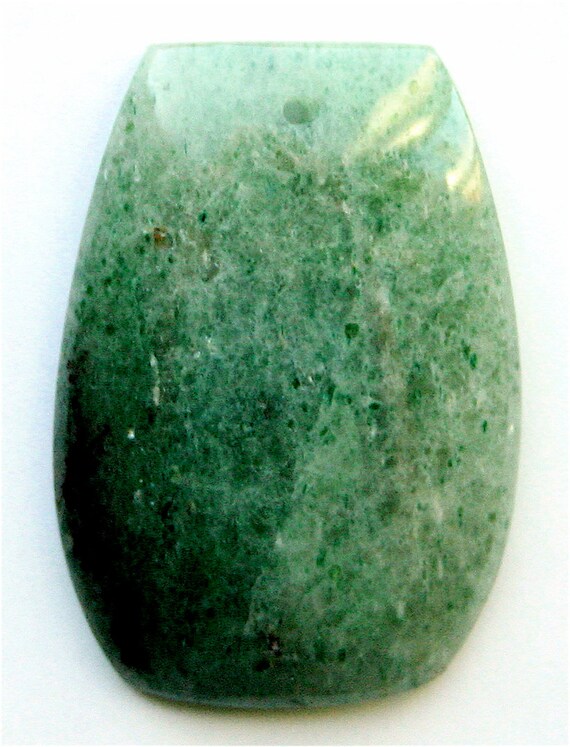 Green Sparkle Aventurine Pendant Stone by StoneCollector on Etsy