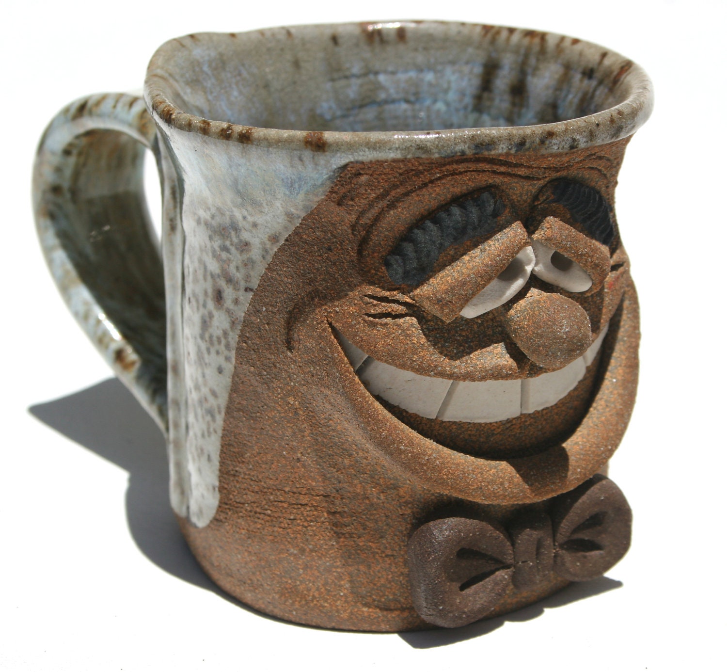 Quirky Funny Two Face Mug with a little face in the bottom of