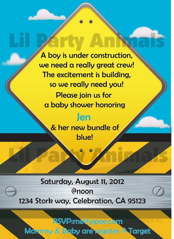 DIY Printable Construction Party Invite Il_570xn