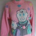 vintage BEFORE hello kitty pink kitties sweater S