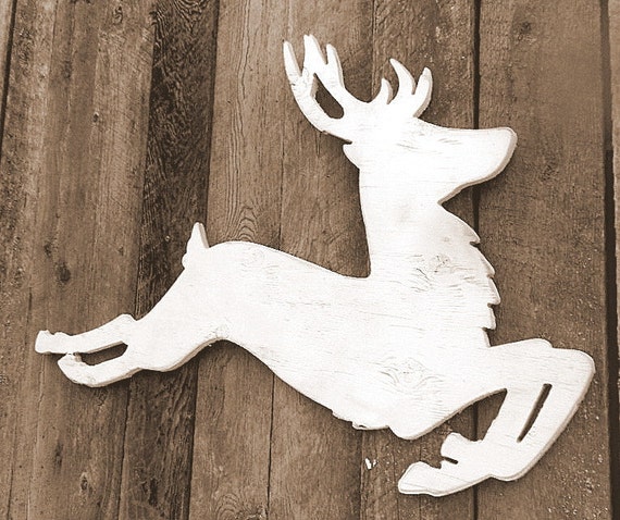 items similar to large wooden christmas white reindeer items similar to large wooden christmas white reindeer
