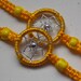 Handmade Woven Dream Catcher Friendship Bracelets (pair) : Yellow