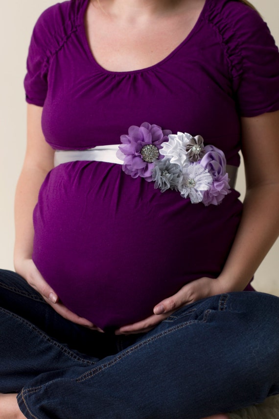 Maternity Sash Baby Shower Maternity Belt Belly Band by GGSTHREADS