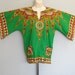 Vintage 70s Ethnic India DASHIKI Tribal Angel Bell Sleeve Hippie Boho Tunic Top