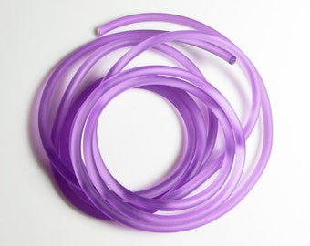 Rubber cord 5mm medium orchid, solid,6 feet