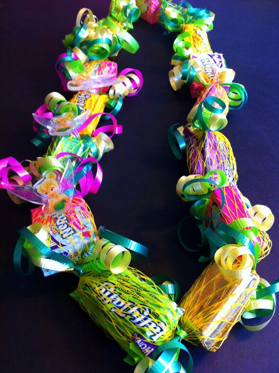 Items similar to Children's Tinker Bell Birthday Theme Candy Lei on Etsy